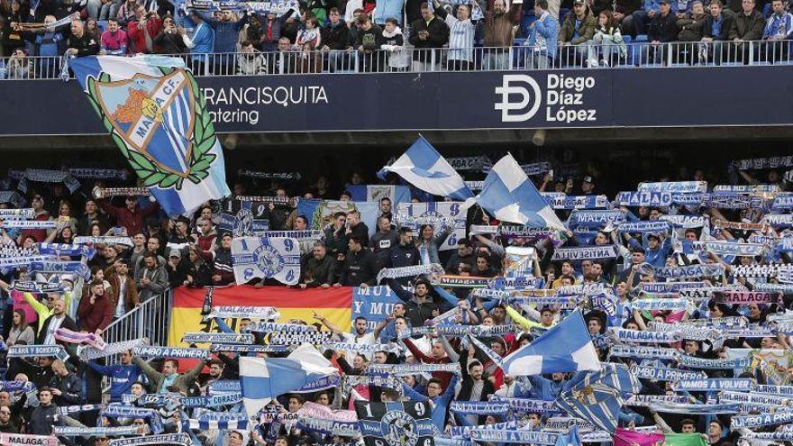 La Rosaleda, durante le último encuentro frente al Racing.