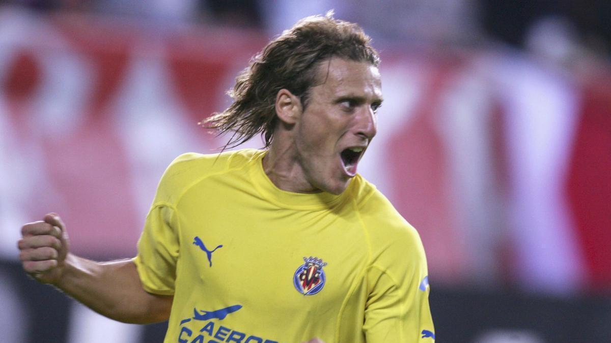 Diego Forlán, en su etapa en el Villarreal.