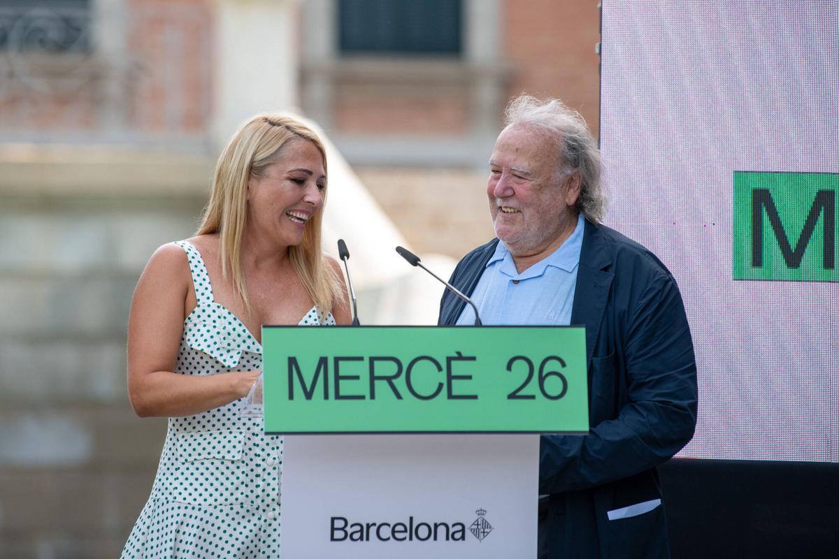 Pregoneros de la Mercè 2026. Presentación del cartel y los pregoneros de la Mercè 2026 en el Palauet Albéniz de Montjuïc. Barcelona, 22 de julio de 2026. Foto: Belén González / EP