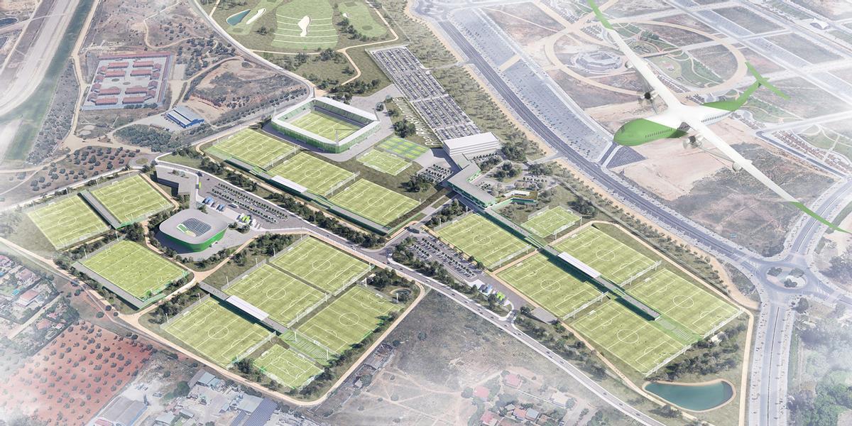 Render de la futura ciudad deportiva del Betis.