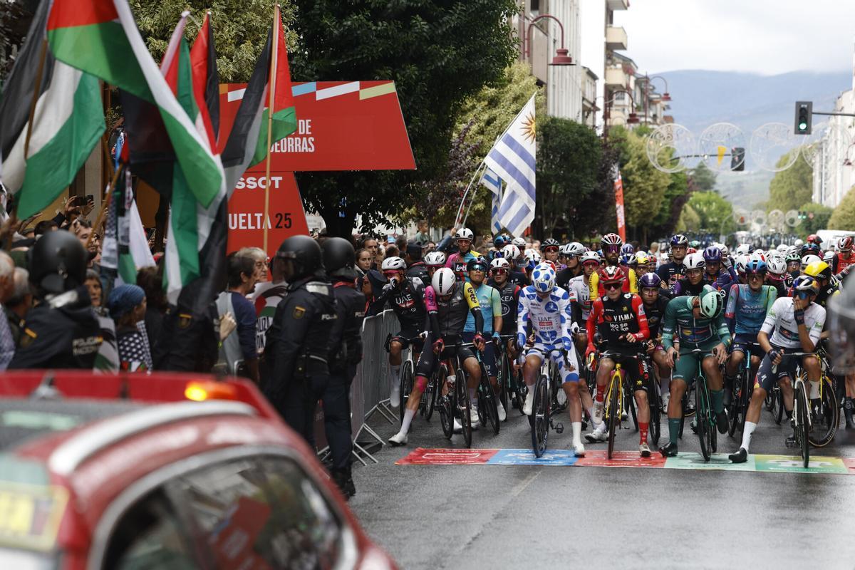 Protestas contra Israel marcan las últimas etapas de la Vuelta en España