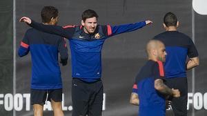 L’estrella blaugrana s’exercita amb la resta de companys a la ciutat esportiva de Sant Joan Despí.