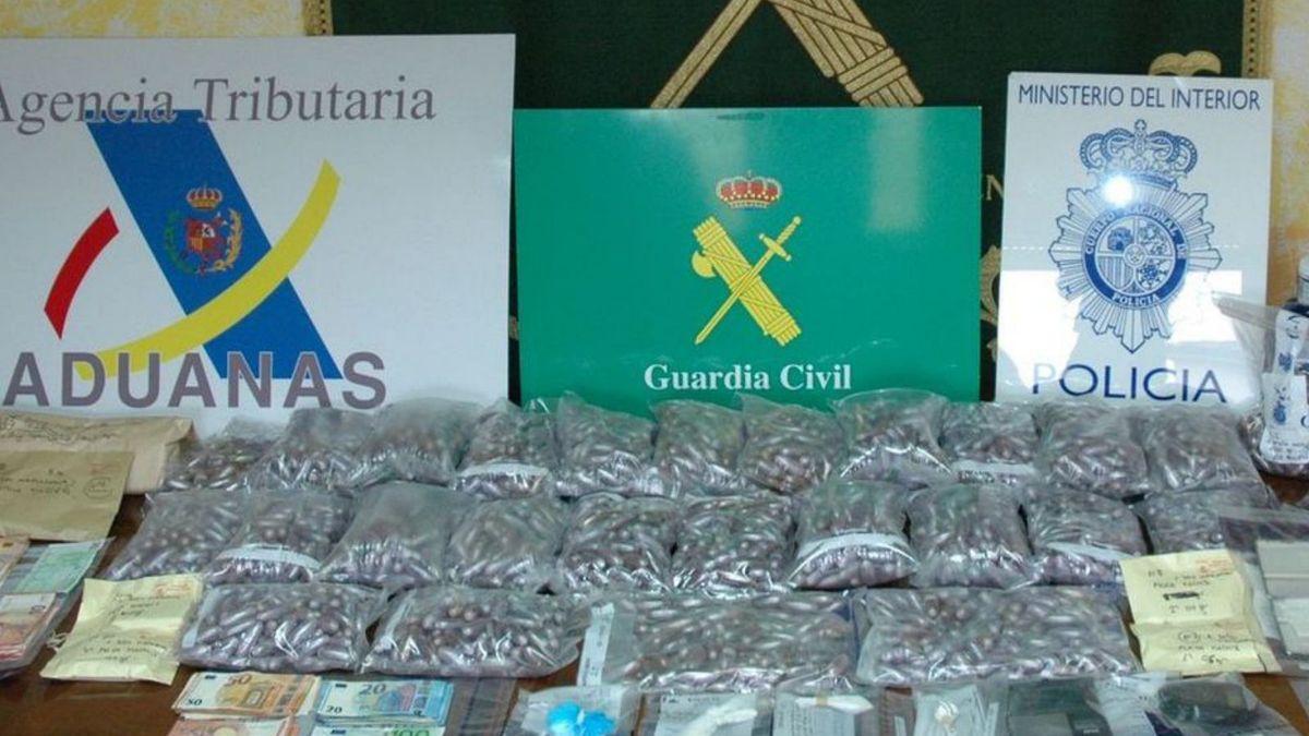 Droga incautada en esta operación de los tres cuerpos.