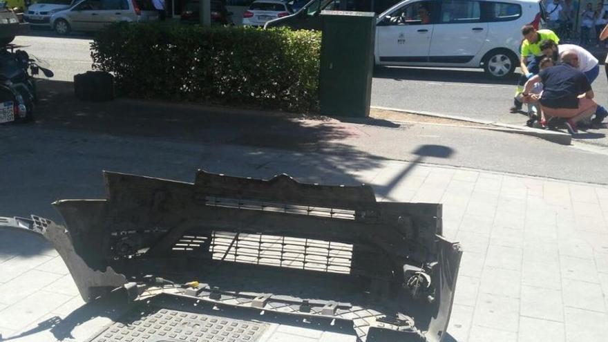 Un motorista herido en una colisión en la avenida de América