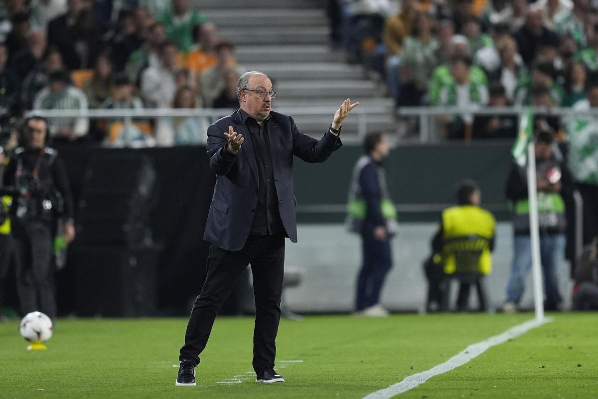 Imagen del encuentro Real Betis - Panathinaikos en el Estadio de la Cartuja de Sevilla.