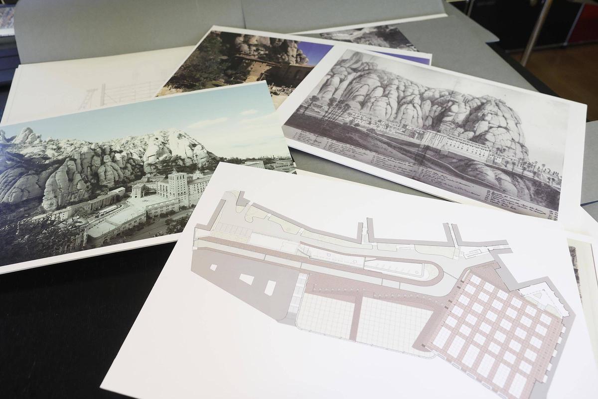 Els plànols de Montserrat que ha cedit al COAC.