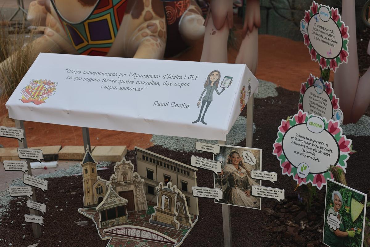 La falla Camí Nou reproduce la carpa a la que aludió Paqui Vallés en el polémico audio de las fallas de 2025.