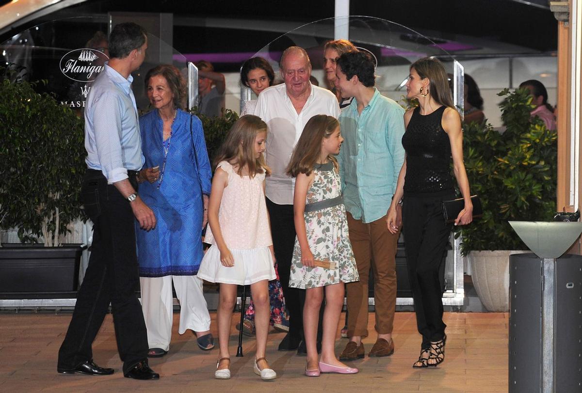 La Familia Real de cena por Mallorca