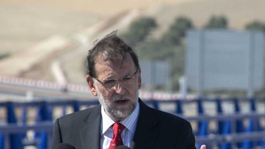 Rajoy, el viernes, en la inauguración de un tramo de autovía en Jaén.