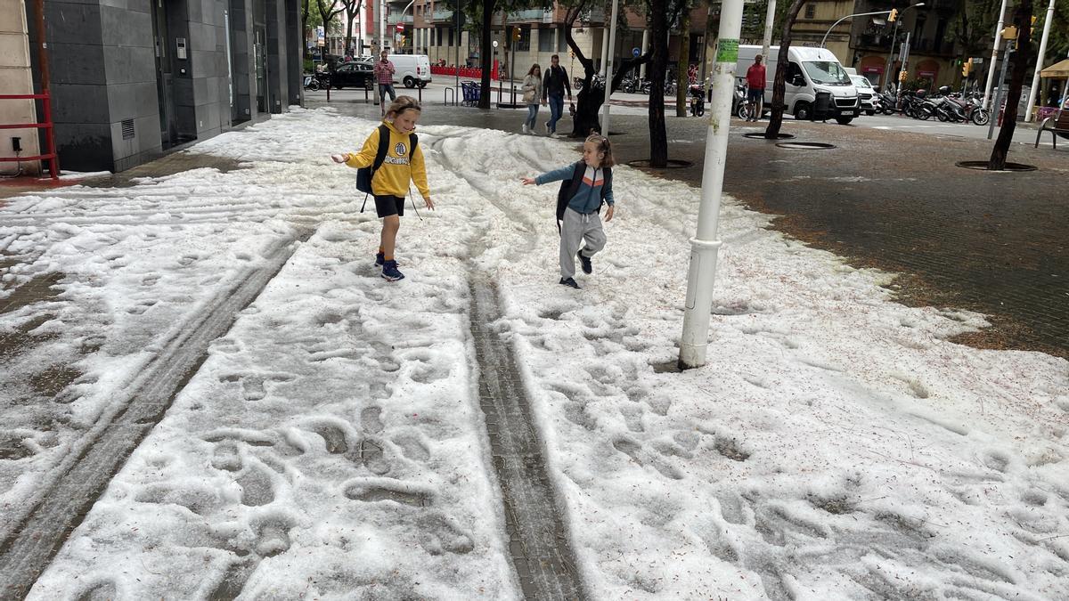 Granizo y tormentas en Barcelona