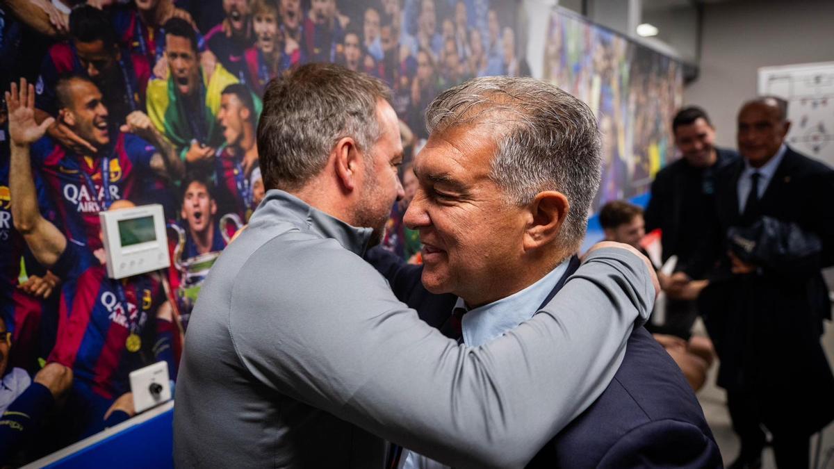 Laporta se emociona en la despedida de los deportistas del Barça