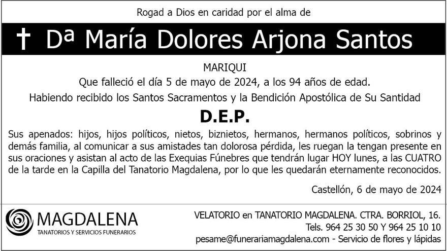 Dª María Dolores Arjona Santos