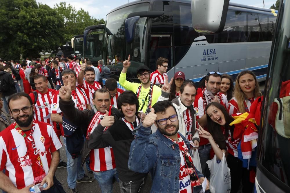 El sportinguismo pone rumbo a Valladolid para el play off a Primera.