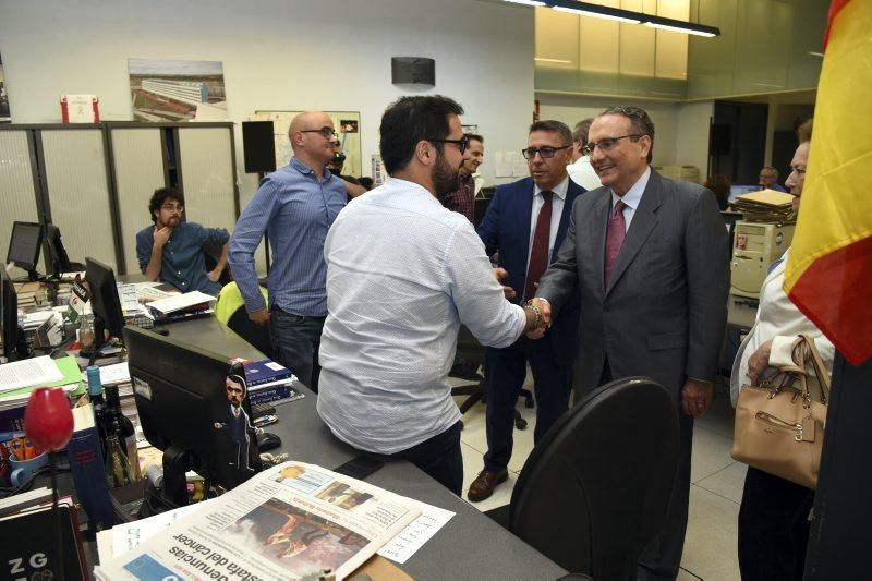 Visita de Javier Moll, presidente de Prensa Ibérica, a EL PERIÓDICO DE ARAGÓN