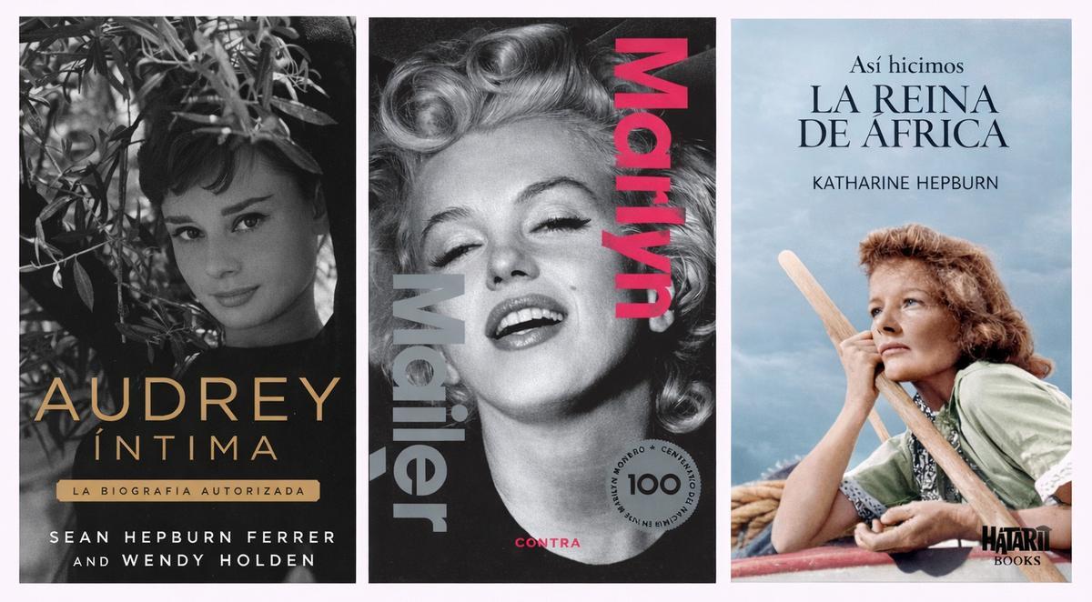 Portadas de 'Audrey íntima', 'Marilyn' y 'Así hicimos la Reina de África'