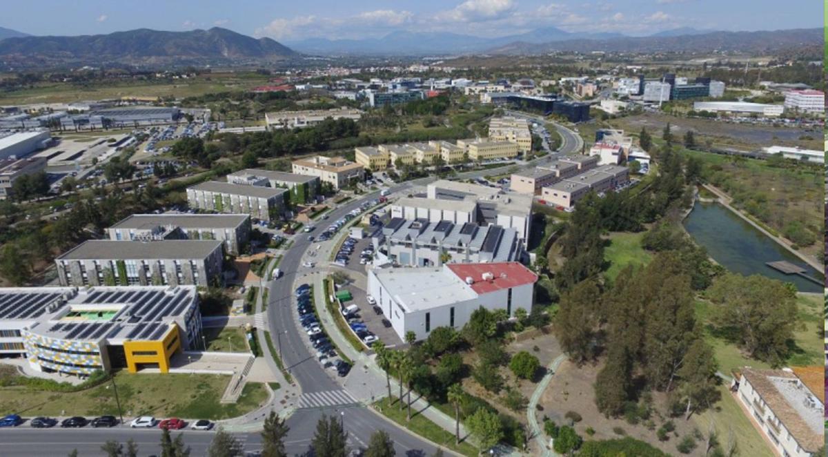 Una imagen aérea del Málaga Tech Park (PTA) en Campanillas.