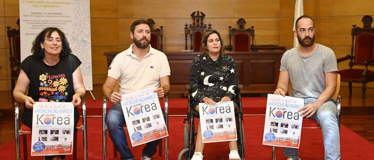 Presentación de la gala solidaria en favor de Merchi Álvarez en Cambados.