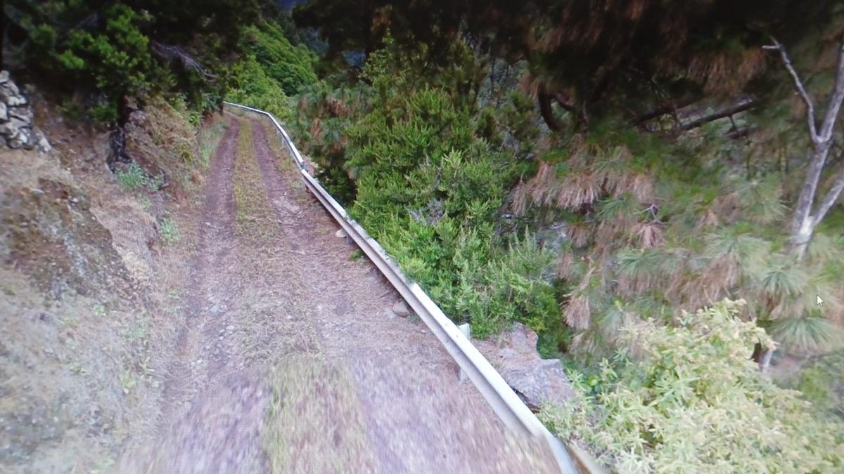 Pista de acceso a la zona donde se halló el cadáver