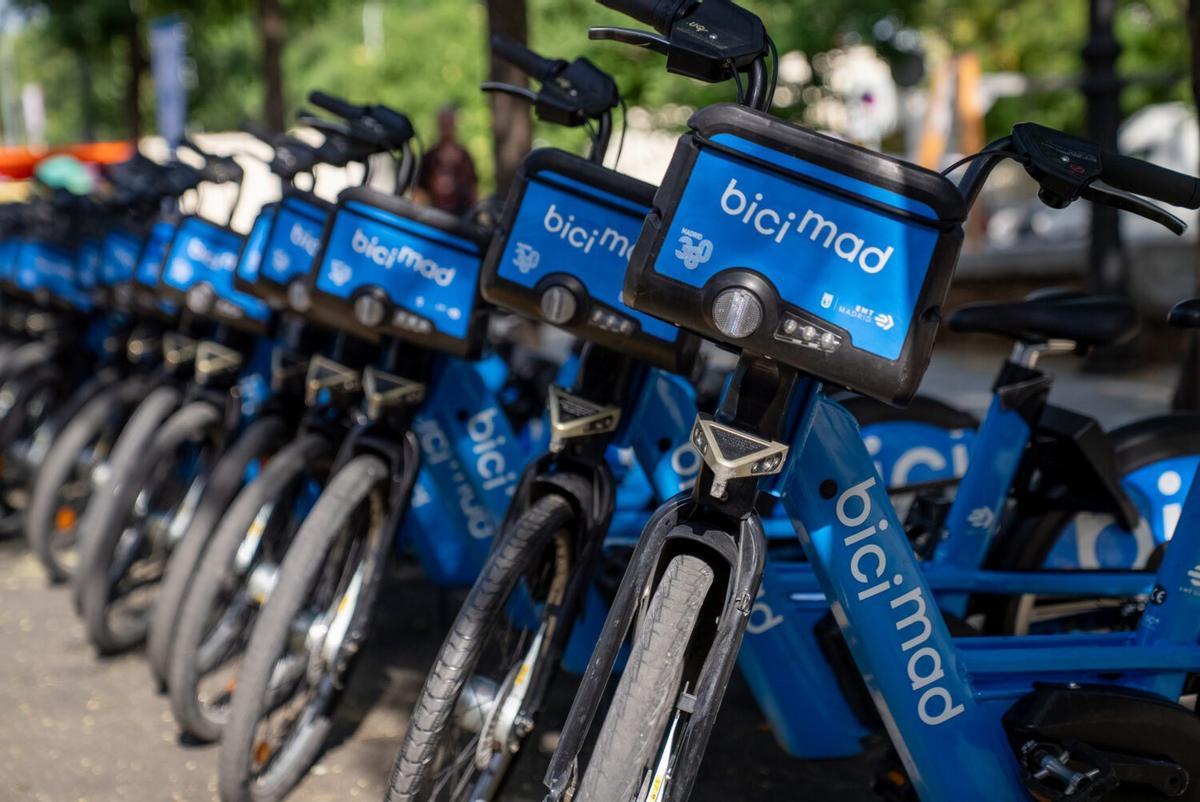Bicis de bicimad en la capital.