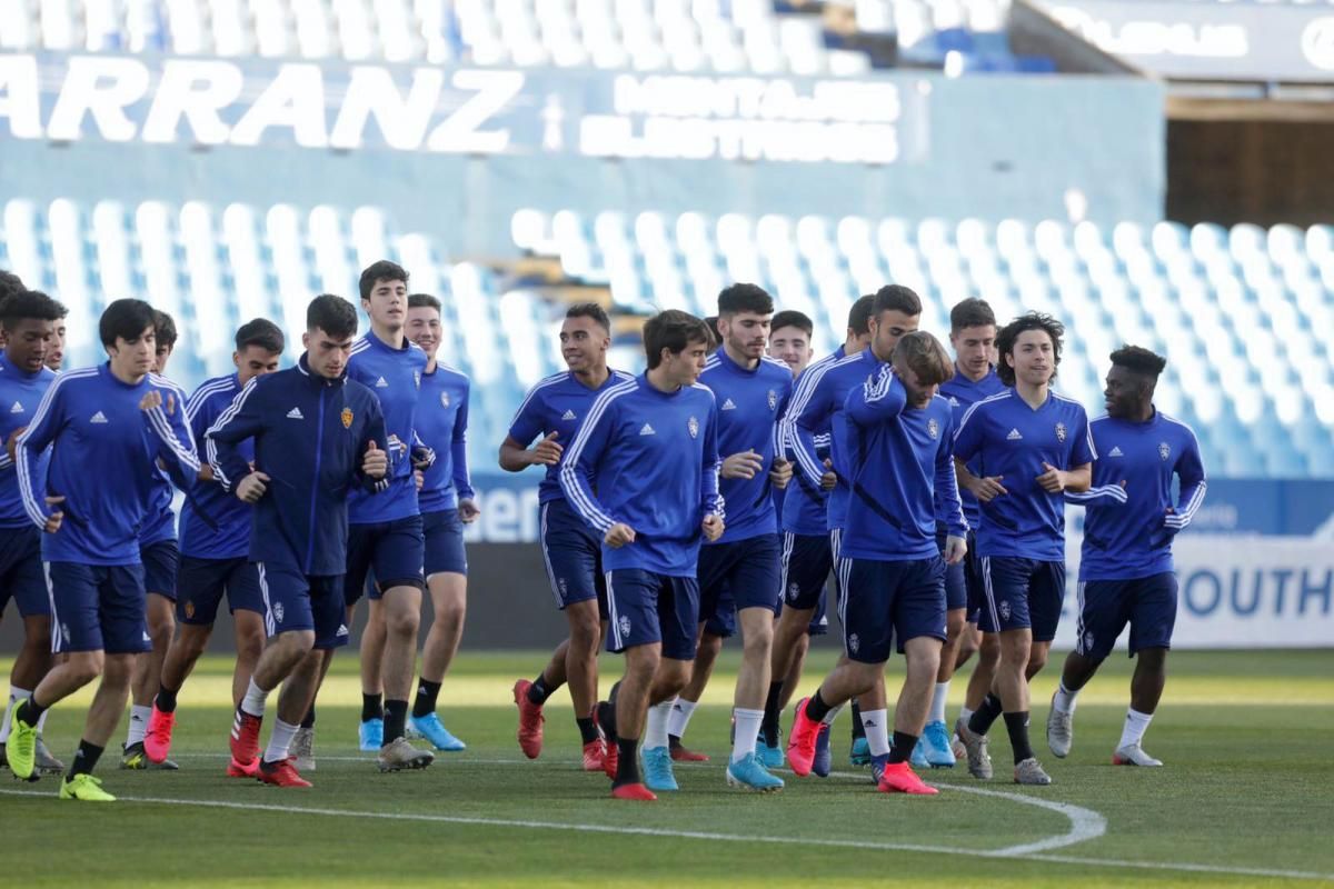 Entrenamiento del Real Zaragoza juvenil