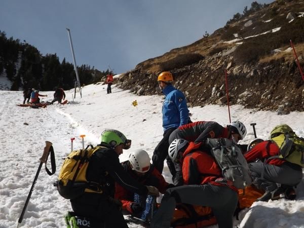 Simulacre de rescat a Vallter