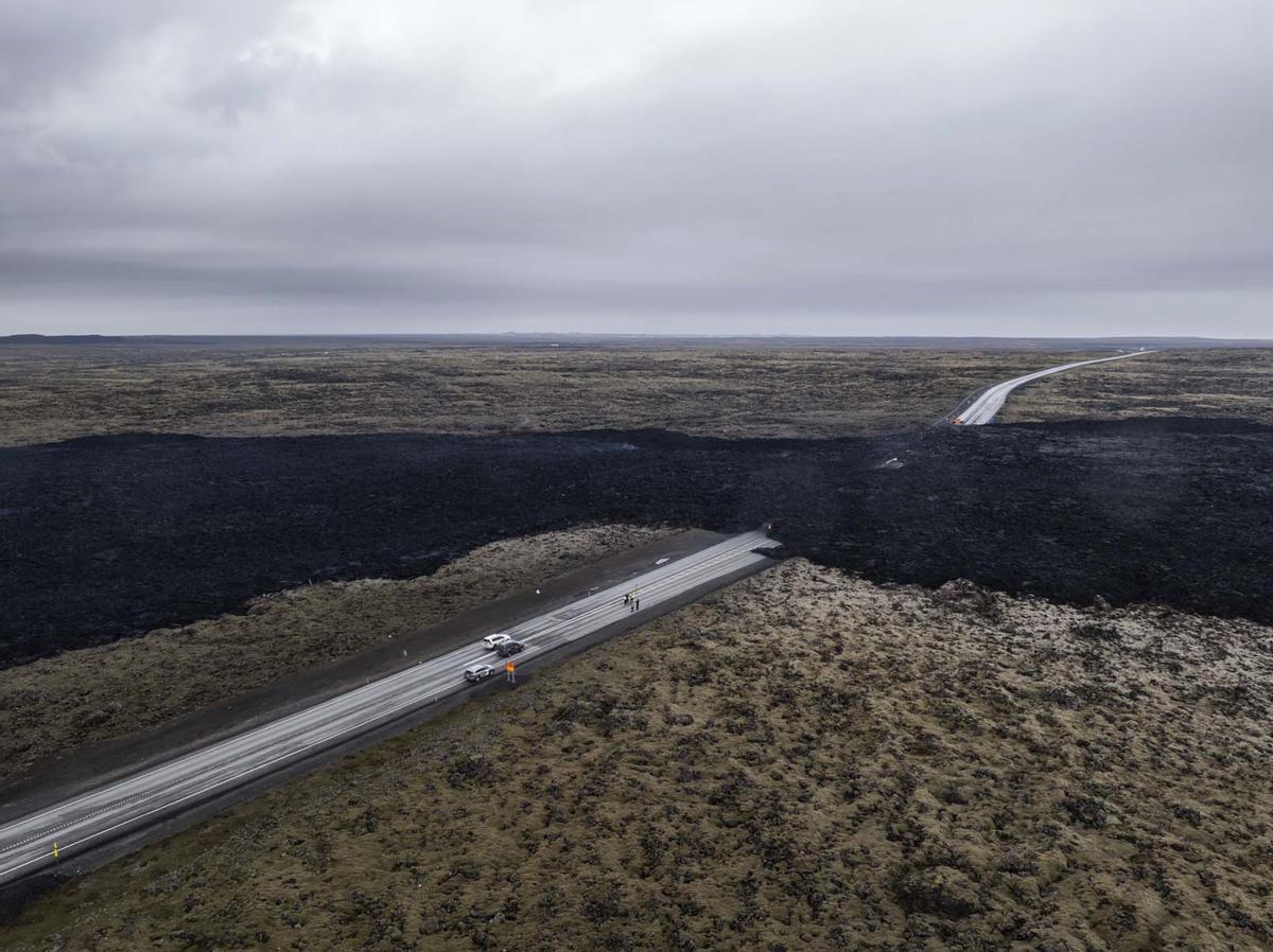 Erupción volcánica cerca de la montaña Fagradalsfjall en la península de Reykjanes al suroeste de Reykjavik