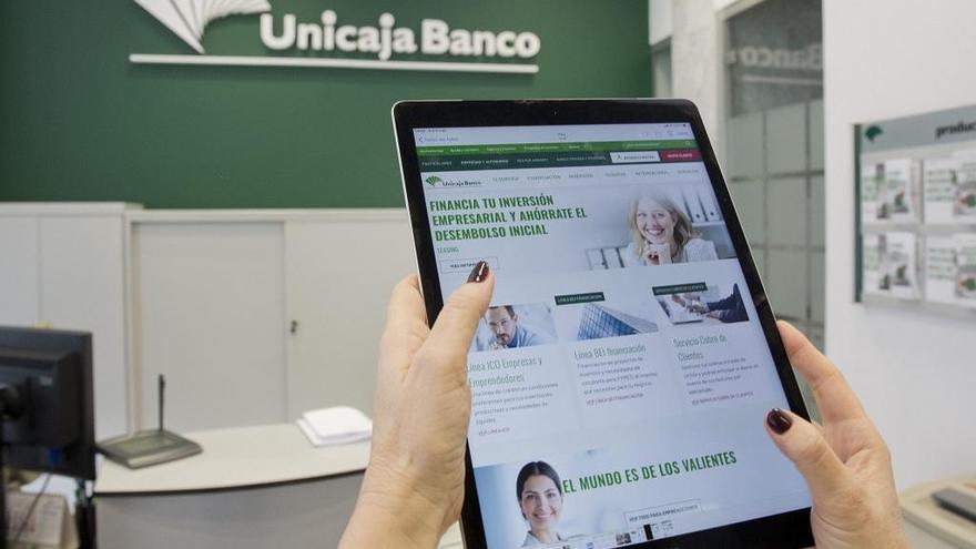 El servicio de banca digital de Unicaja.