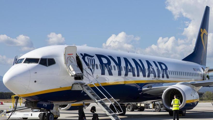 Un avió de Ryanair en una imatge d&#039;arxiu