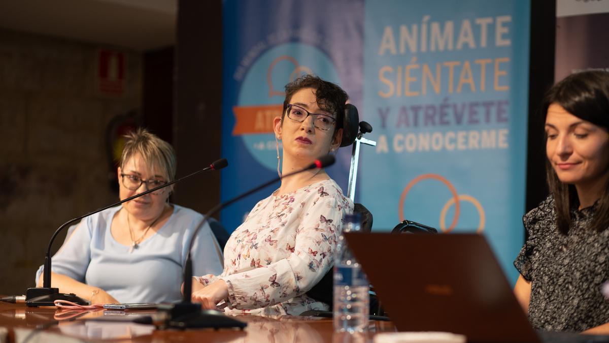Rocío Molpeceres, durante su conferencia en La Alhóndiga