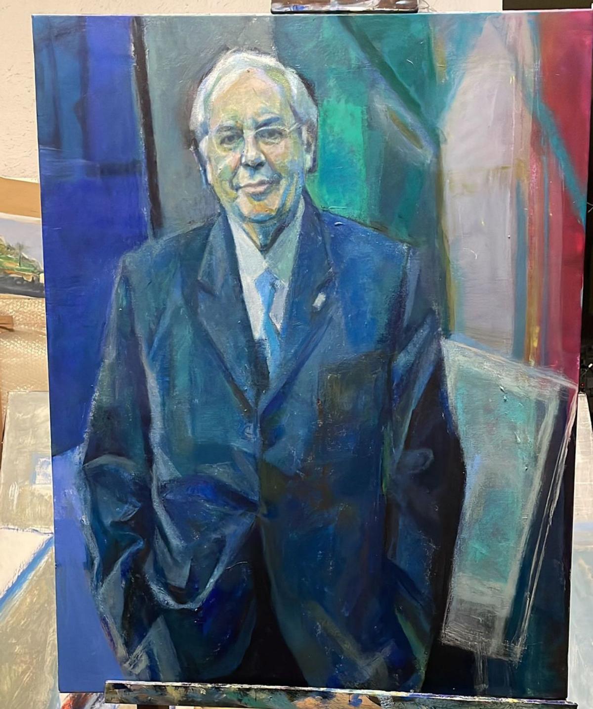 El trabajo de Pantaleón con el retrato de Areces.