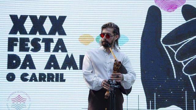 Cristian Silva, gaiteiro e compositor de Arousa. | Pedro Mina