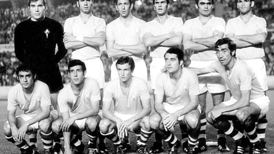 Equipo del Celta que se estrenó en Europa en 1971