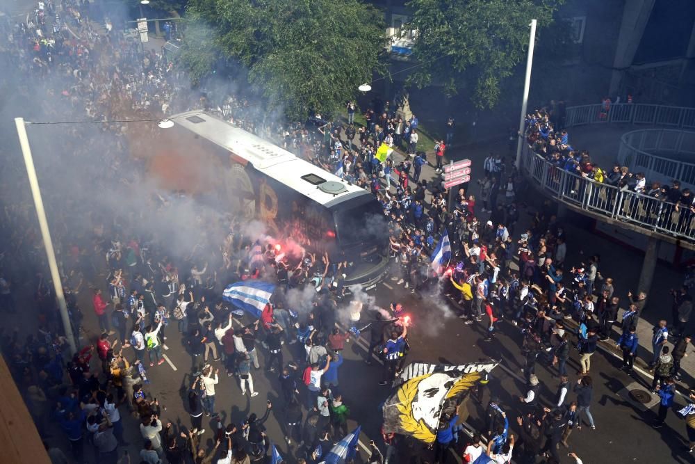 Así fue el recibimiento de la afición al Dépor