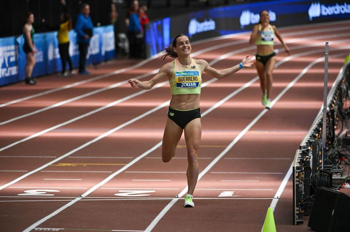 Guerrero, després de guanyar la final dels 1.500 m.