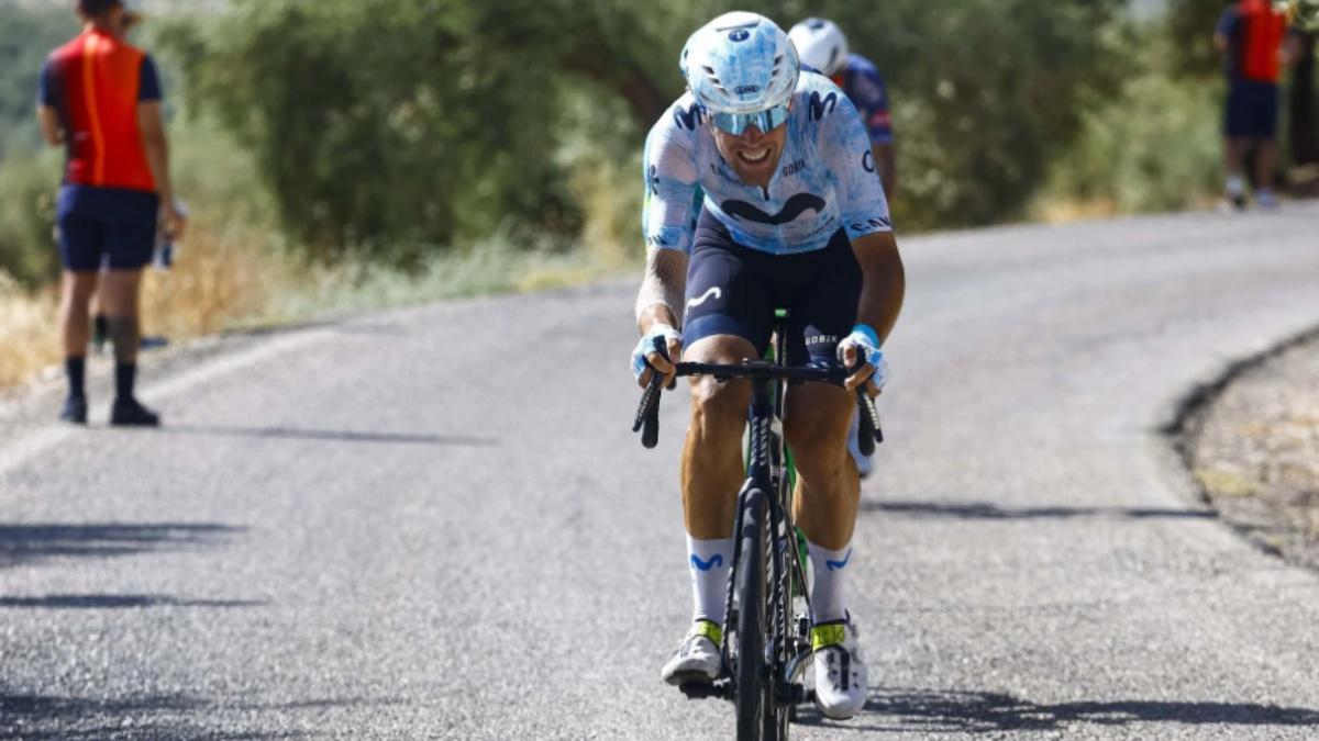 Lazkano durante su etapa en Movistar