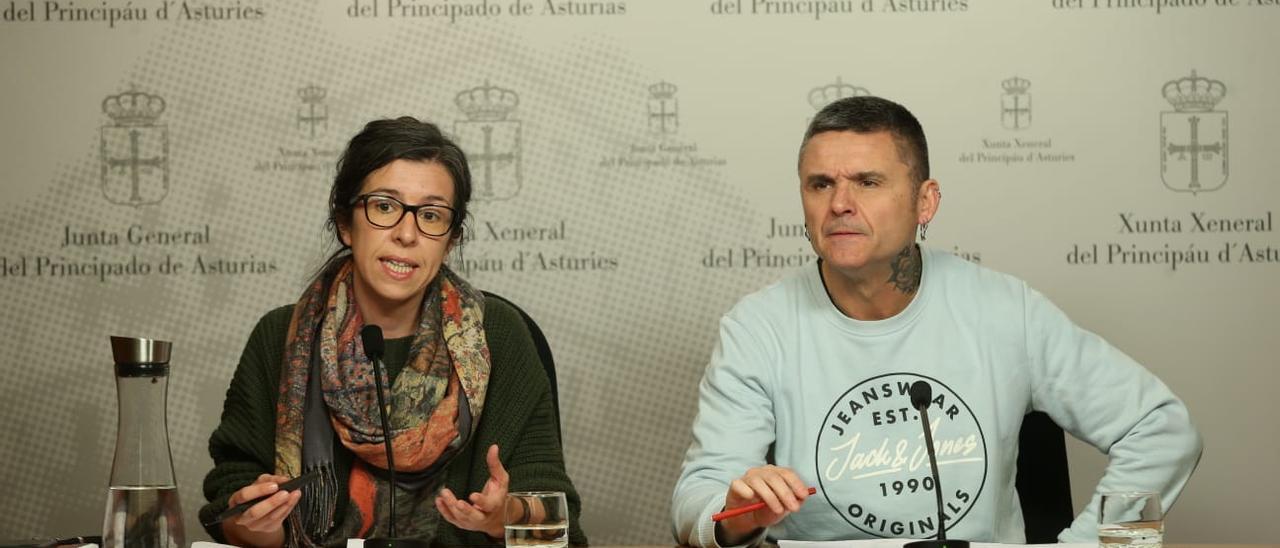 Alba González y Rafael Palacios, esta tarde.