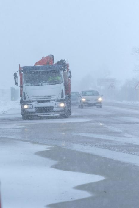 Nieve en el puerto de Pajares