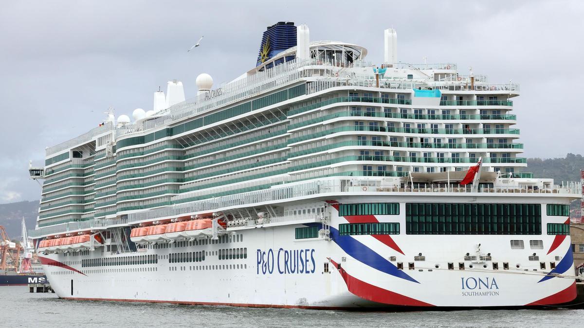 El 'Iona', este lunes en el puerto de Vigo.