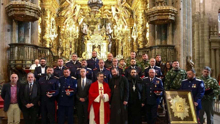 Los cosacos del Volga participaron en la misa del peregrino en Compostela