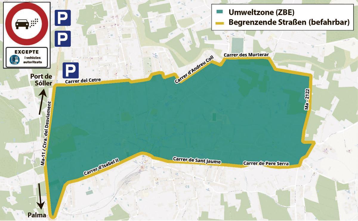 Nordwestlich der Umweltzöne können Auswärtige parken und dann zu Fuß ins Stadtzentrum laufen