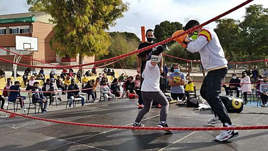 Exhibición de boxeo en el Pintor Sorolla