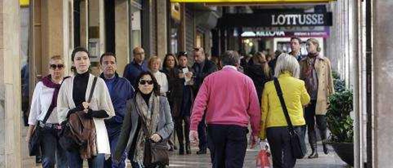 La mejoría en el consumo se detecta especialmente en zonas como el centro de Palma.