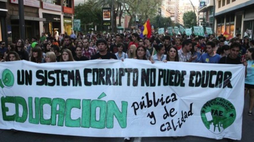 Manifestacion contra los recortes en Educacion