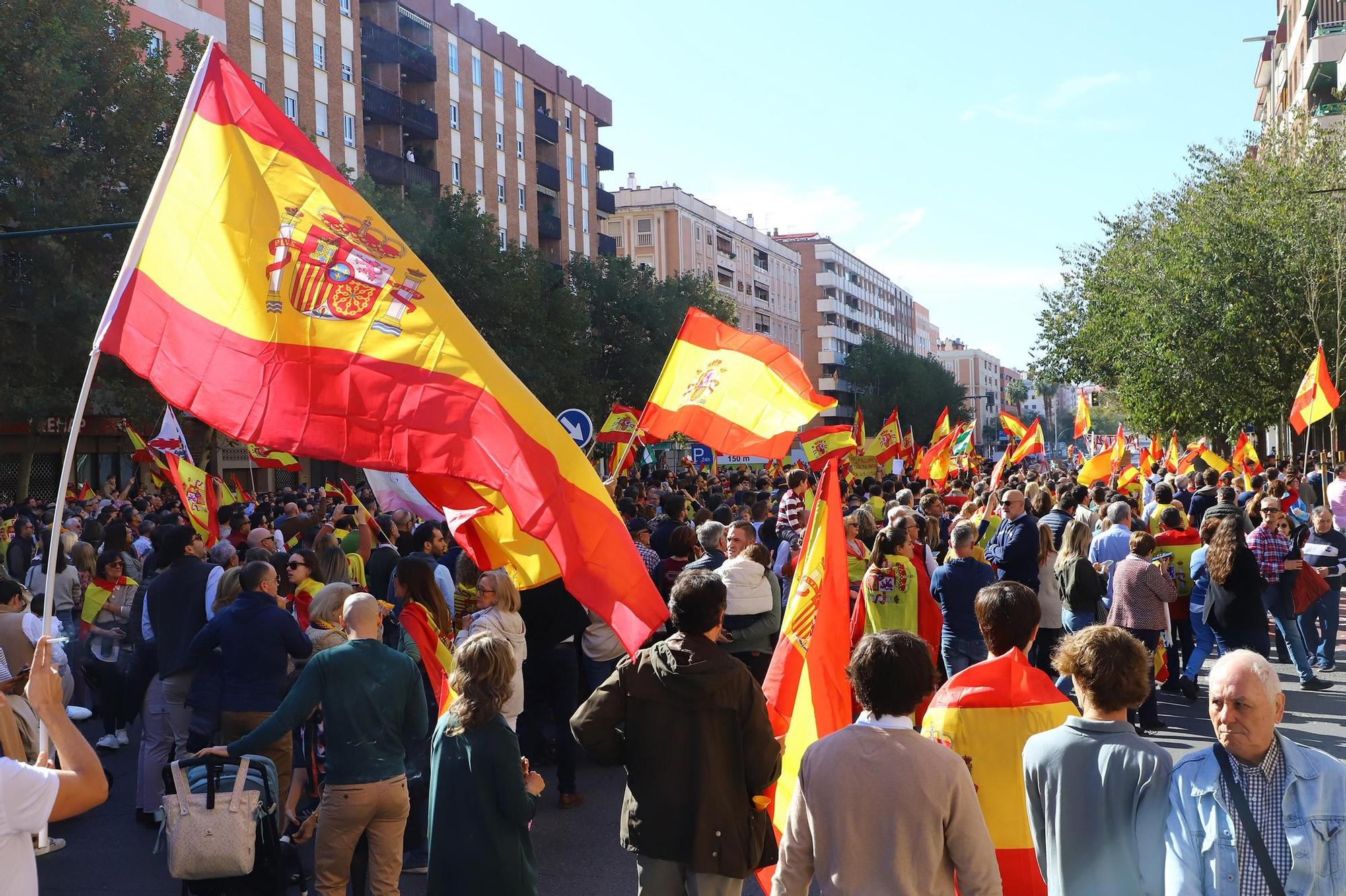 Simpatizantes de Vox protestan contra la amnistía ante la sede del PSOE en Córdoba