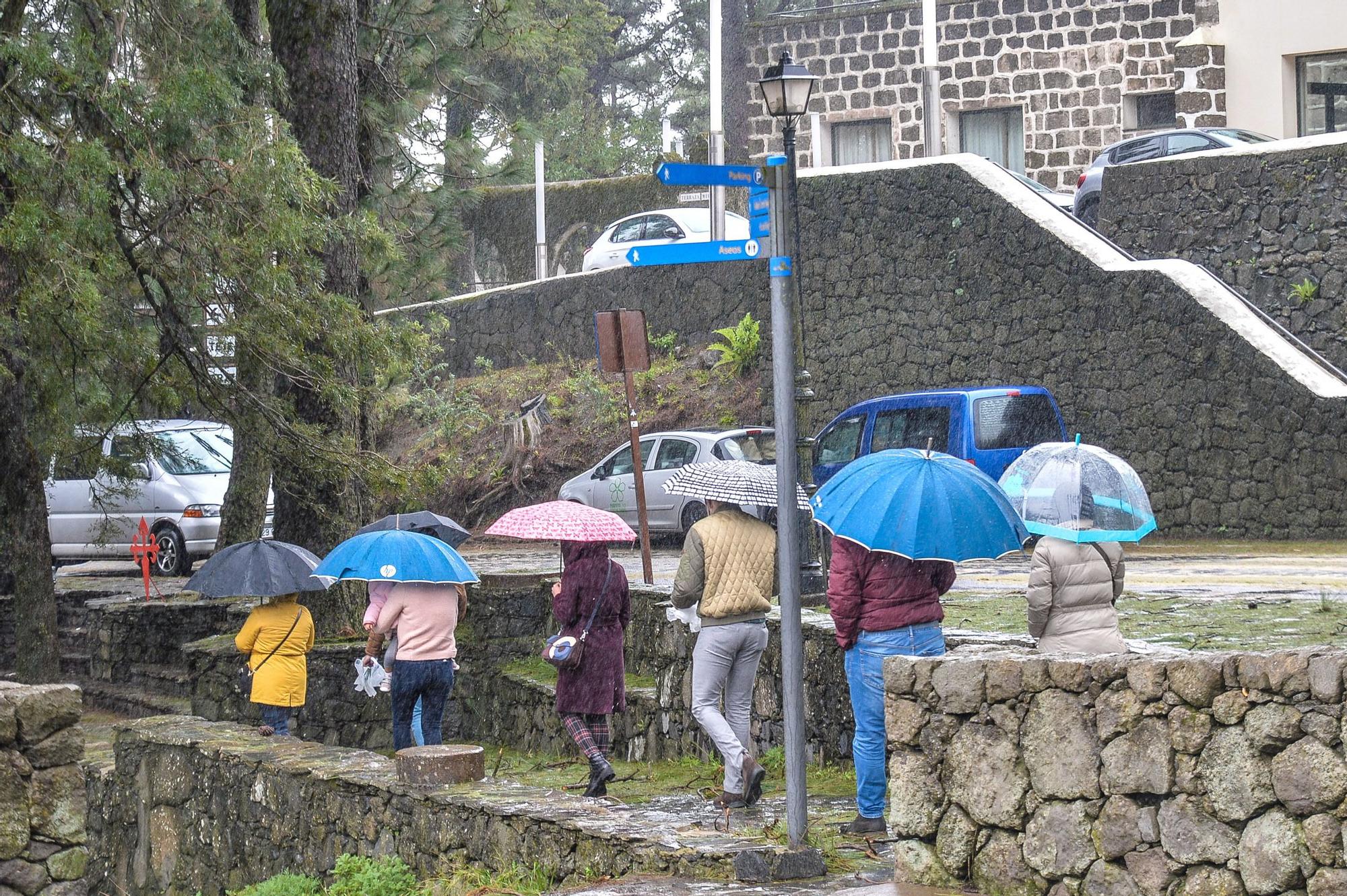 Nueva jornada de lluvias en Gran Canaria por el paso de la borrasca 'Filomena'