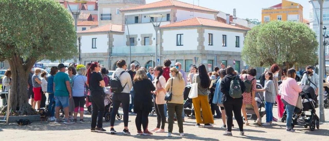 La protesta desplegada hace unos días por los padres.