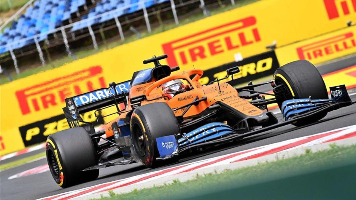 Sainz en su McLaren durante el GP de Hungría