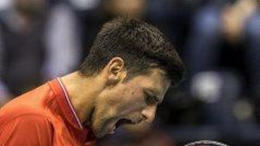 Djokovic celebra un punt
