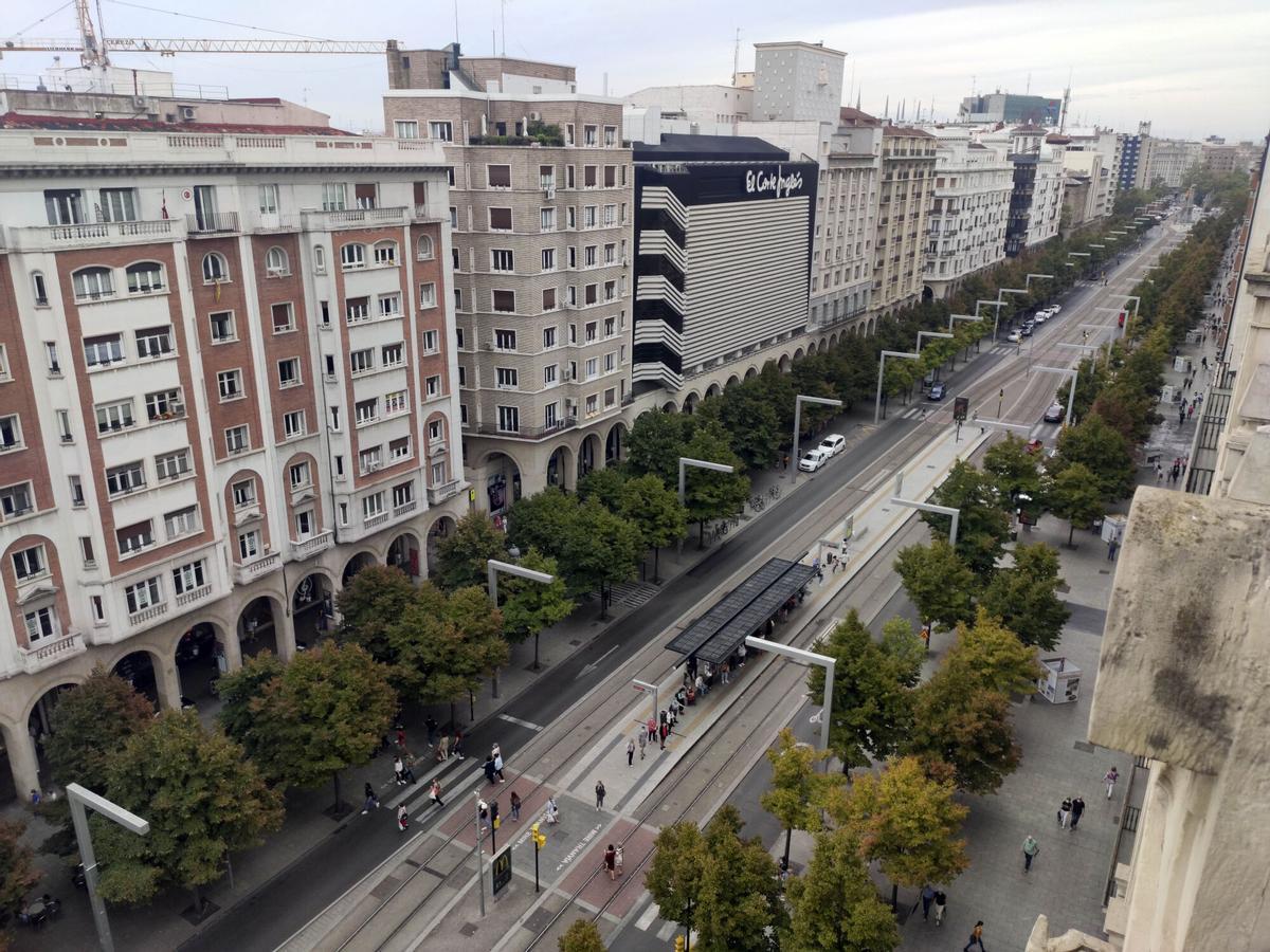 IMAGEN PANORAMICA RECURSO DEL PASEO DE LA INDEPENDENCIA. AYUNTAMIENTOS. ZARAGOZA. PASEO DE LA INDEPENDENCIA
