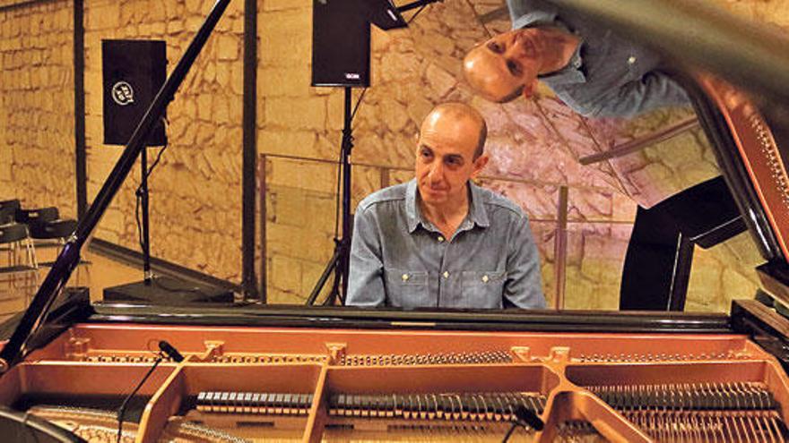 Agustí Fernández, antes del concierto en Es Baluard.